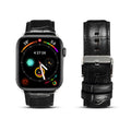 Alligator-Embossed Genuine Leather Apple Watch Band