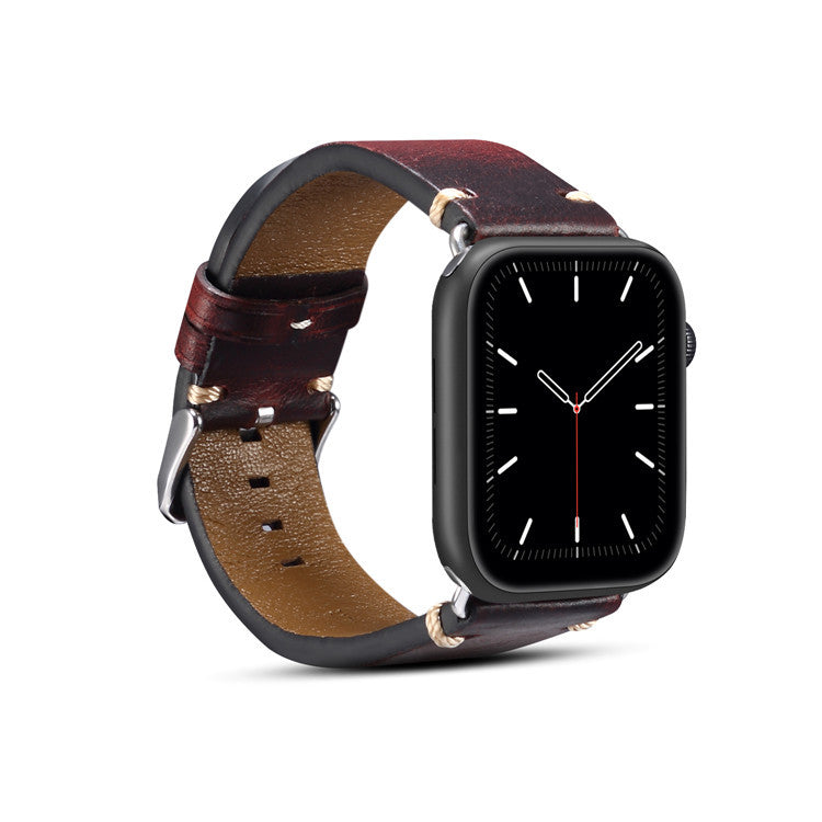 Vintage Oil-Waxed Genuine Leather Apple Watch Band