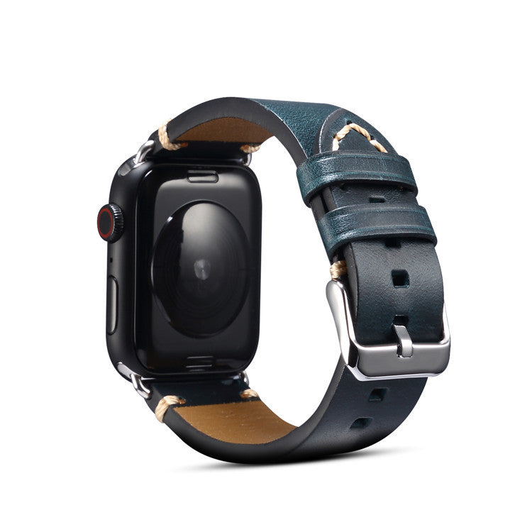 Vintage Oil-Waxed Genuine Leather Apple Watch Band