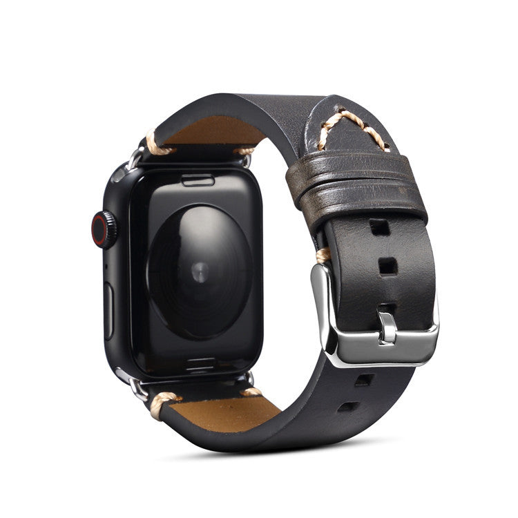 Vintage Oil-Waxed Genuine Leather Apple Watch Band