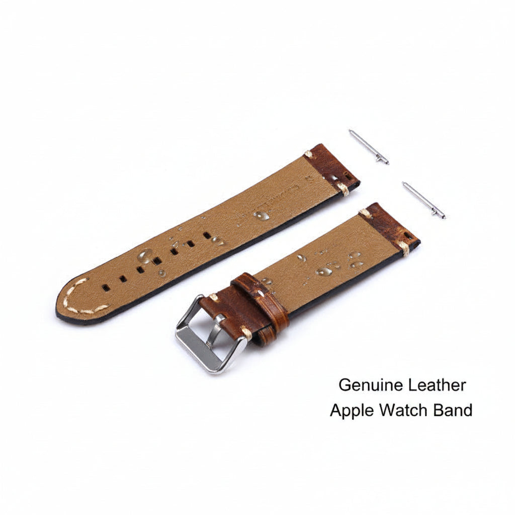 Vintage Oil-Waxed Genuine Leather Apple Watch Band