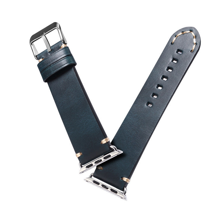 Vintage Oil-Waxed Genuine Leather Apple Watch Band