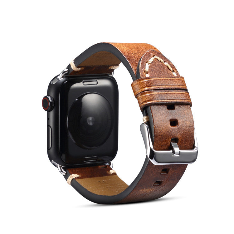 Vintage Oil-Waxed Genuine Leather Apple Watch Band