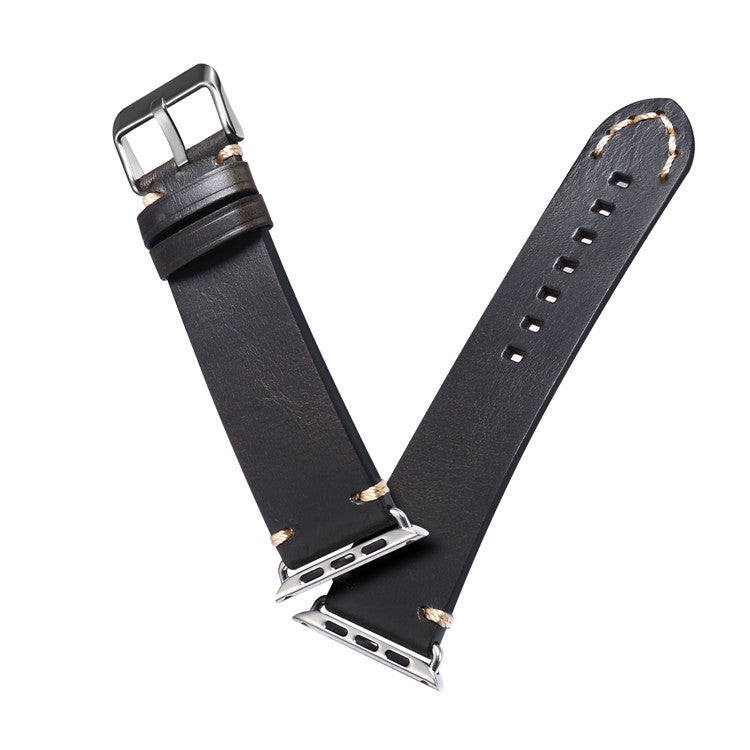Vintage Oil-Waxed Genuine Leather Apple Watch Band