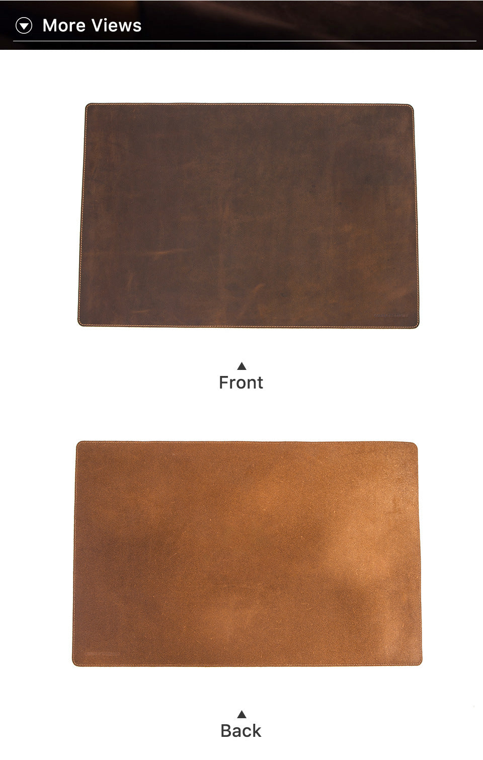 Retro Leather Desk Mat & Mouse Pad with Non-Slip Base – 60 × 40 cm