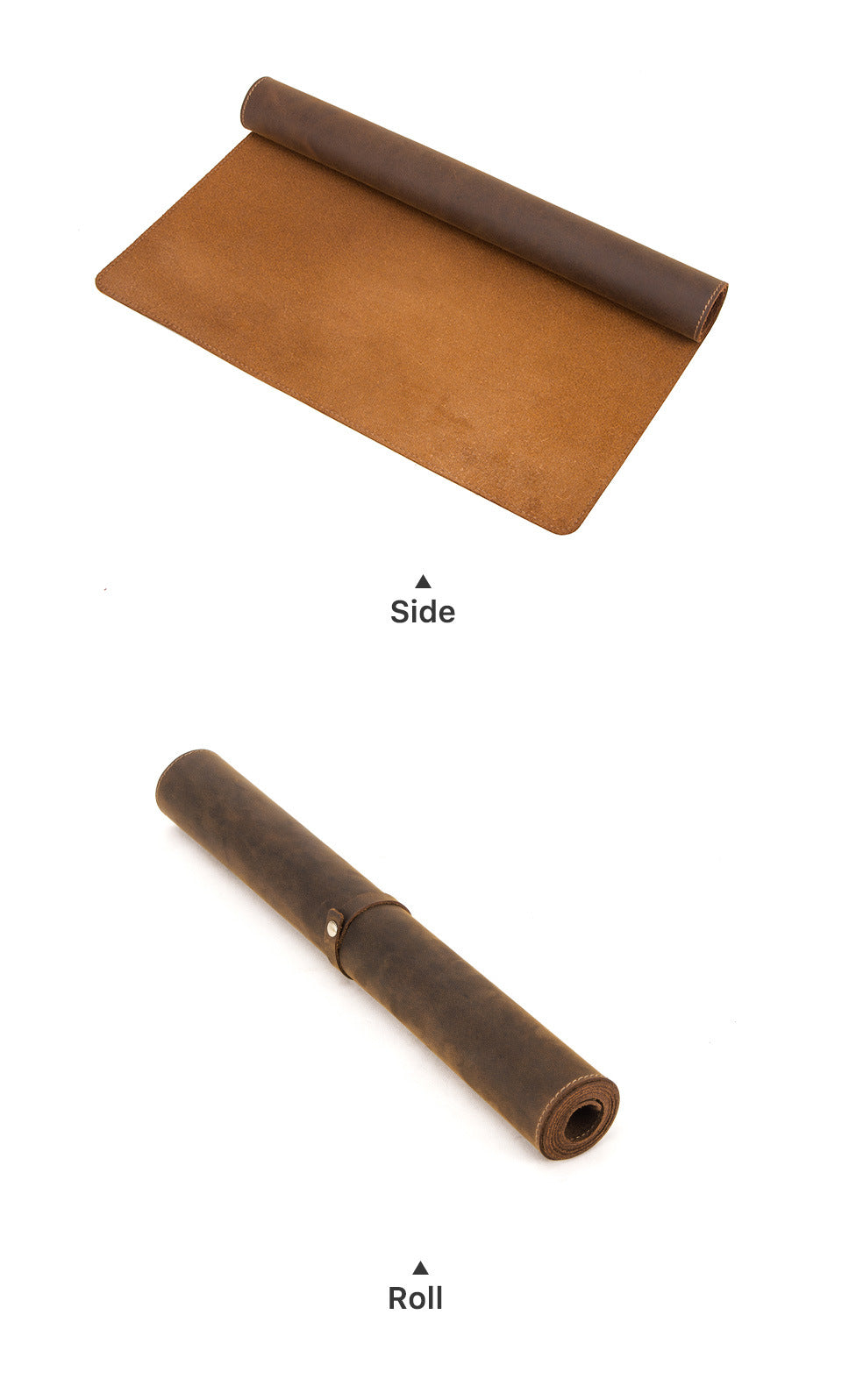 Oversized Retro Leather Desk Mat & Mouse Pad with Non-Slip Base