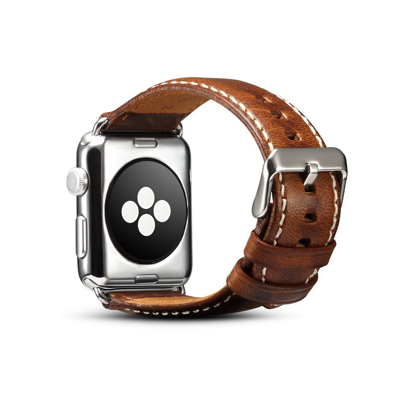 Vintage Oil-Waxed Leather Apple Watch Band H03