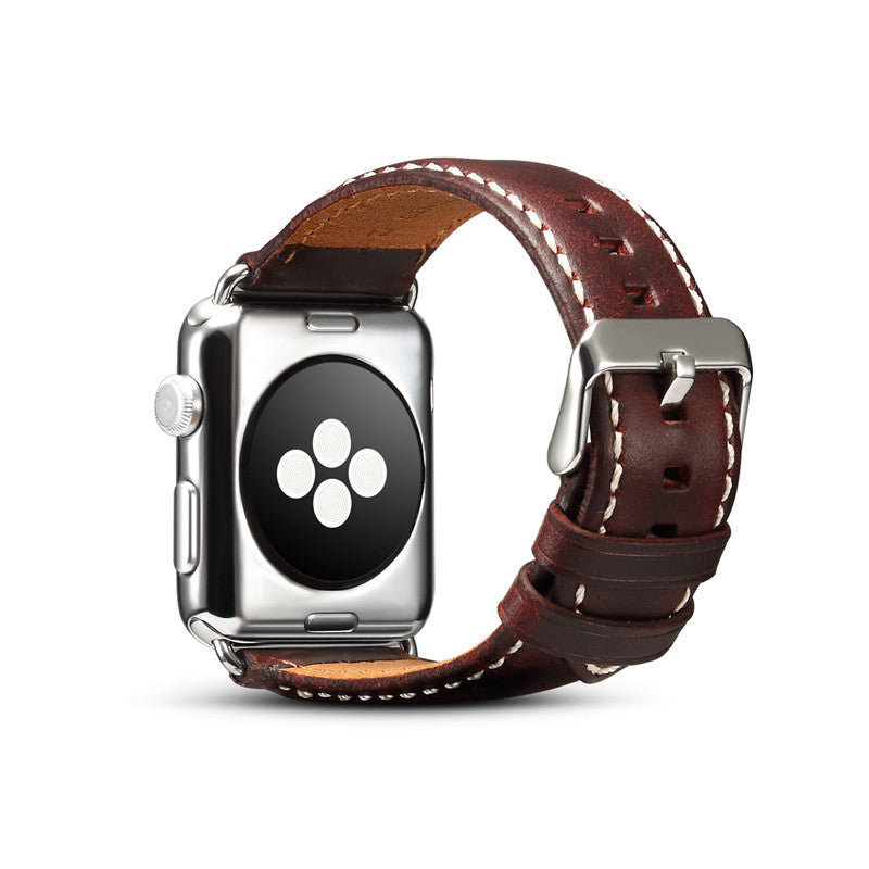Vintage Oil-Waxed Leather Apple Watch Band H03
