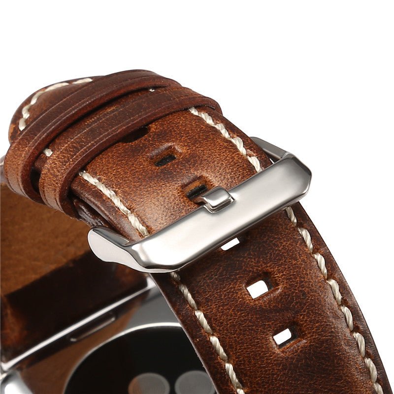 Vintage Oil-Waxed Leather Apple Watch Band H03