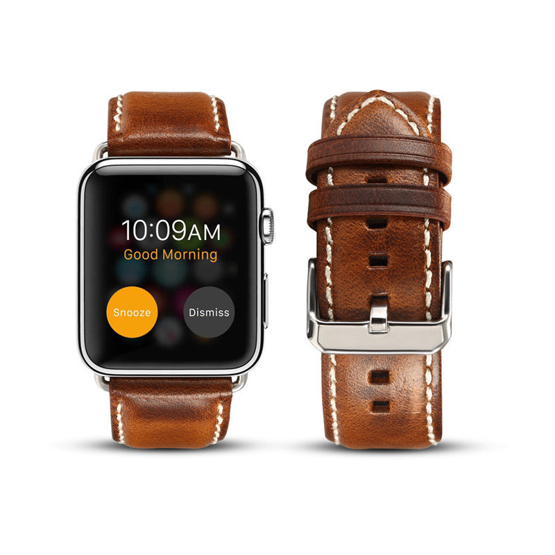 Vintage Oil-Waxed Leather Apple Watch Band H03
