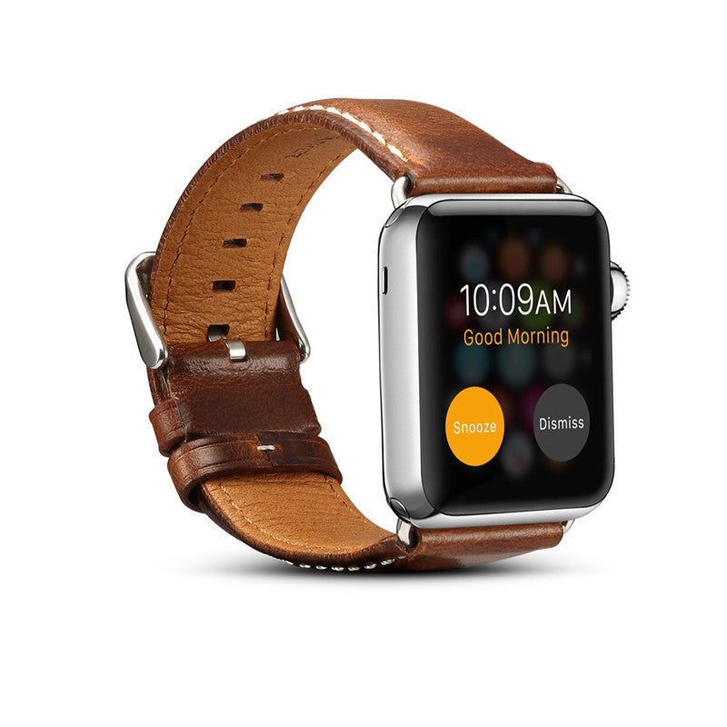 Vintage Oil-Waxed Leather Apple Watch Band H03