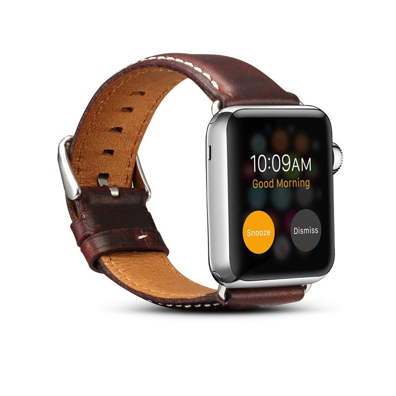 Vintage Oil-Waxed Leather Apple Watch Band H03