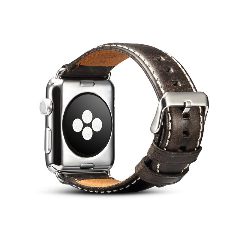Vintage Oil-Waxed Leather Apple Watch Band H03