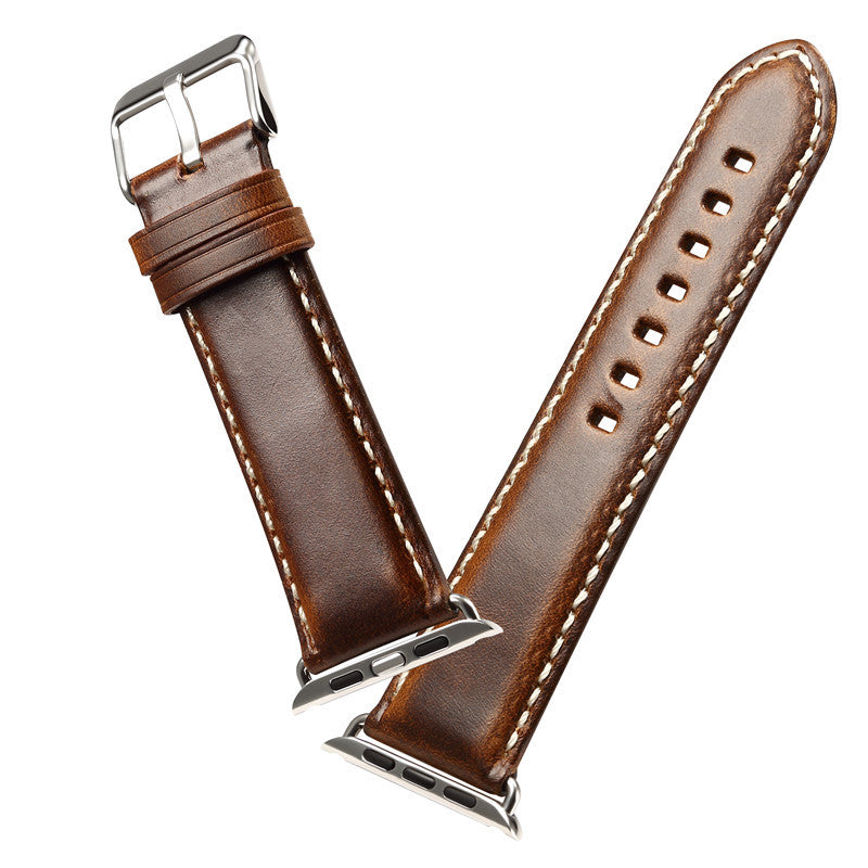 Vintage Oil-Waxed Leather Apple Watch Band H03