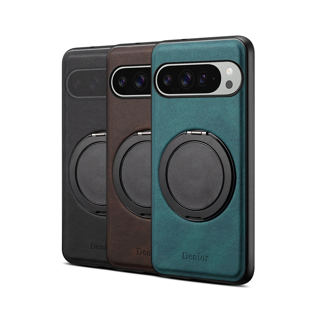 Magnetic Car Mount Case with Rotating Ring Stand for Google Pixel 7–10 Series