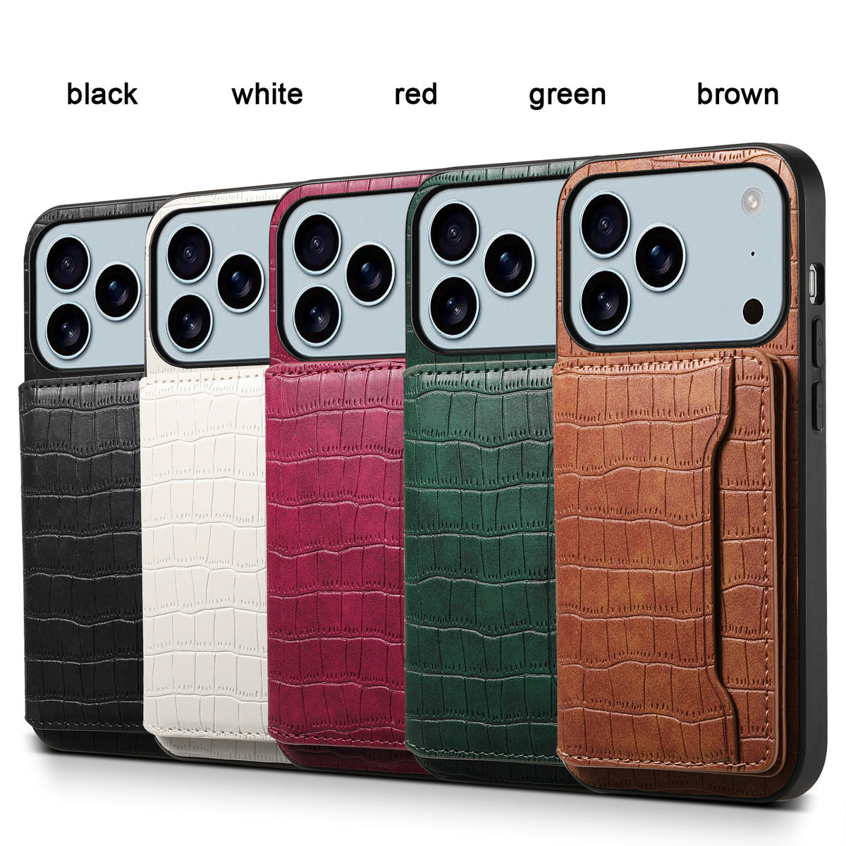 Protective iPhone Case with Card Holder for iPhone 12–18 Series