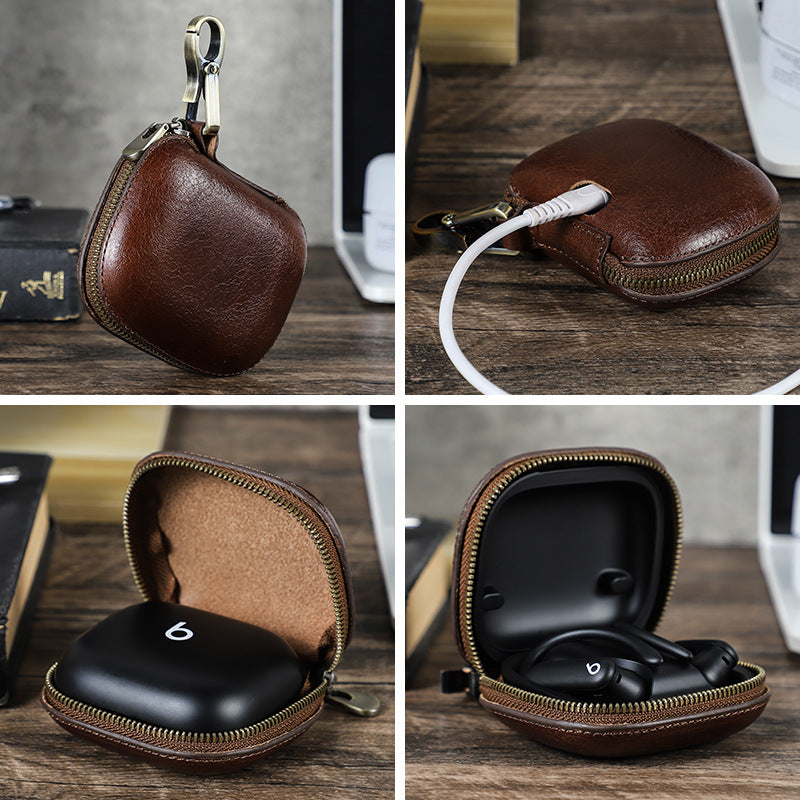 Protective Leather Case with Clip for Powerbeats Pro 2