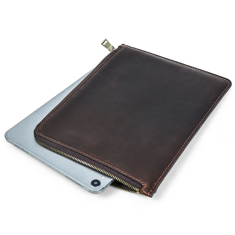 Retro Zippered Tablet Sleeve with Handle for 11-inch iPad Pro