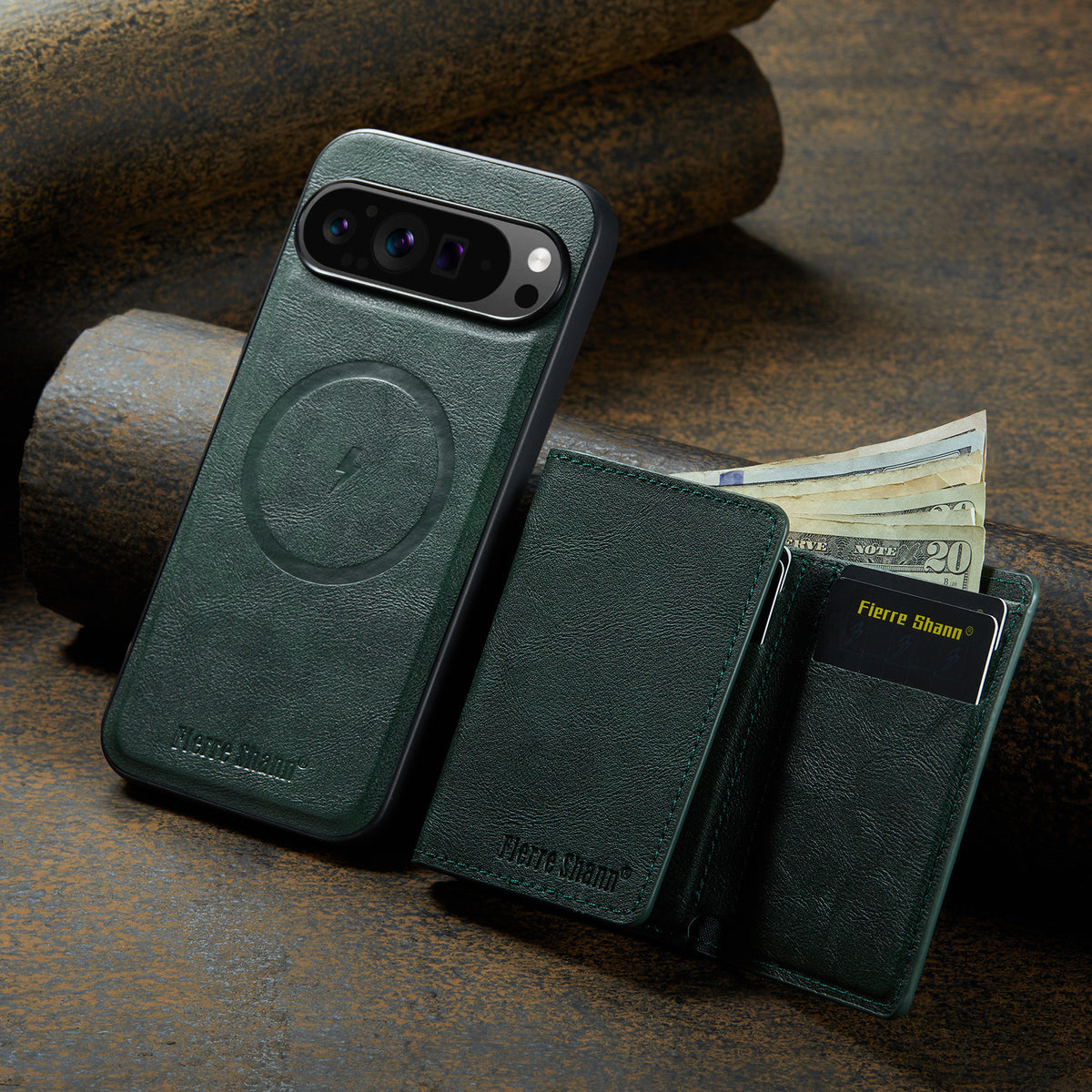 2-in-1 PU Leather Case with Detachable Tri-Fold Wallet for Google Pixel 7–11 Series