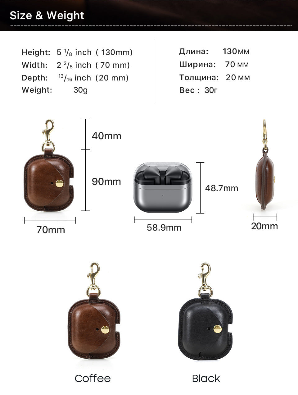 Premium Leather Protective Case for Samsung Galaxy Buds3