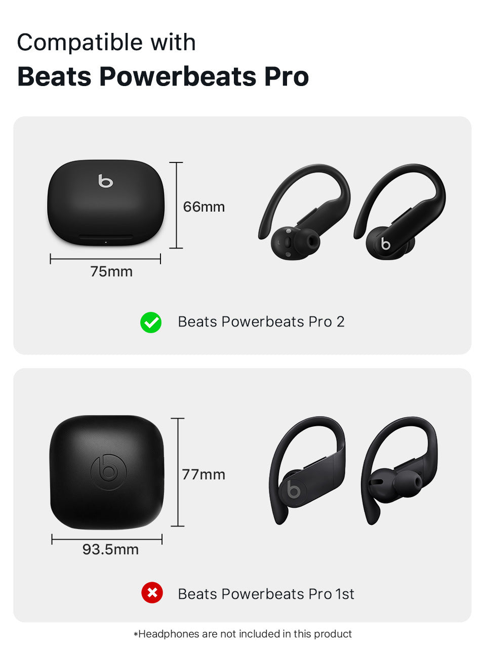 Protective Leather Case with Clip for Powerbeats Pro 2