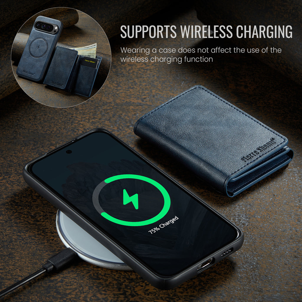 2-in-1 PU Leather Case with Detachable Tri-Fold Wallet for Google Pixel 7–11 Series