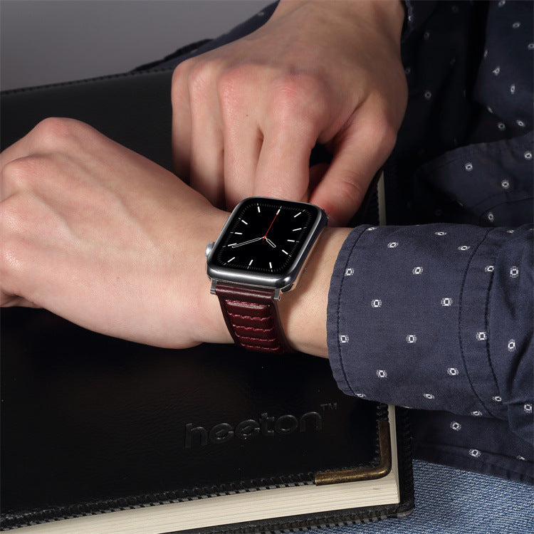Genuine Cowhide Leather Apple Watch Band H01