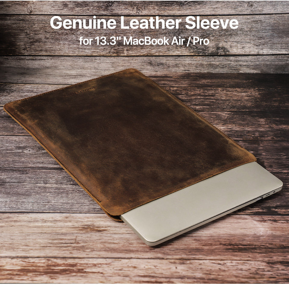 Minimalist Leather Sleeve for 13.6-inch MacBook Air