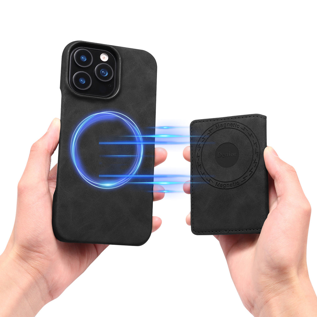 MagSafe-Compatible Case with Stand & Detachable Card Holder for iPhone 16 Pro / 17 Series