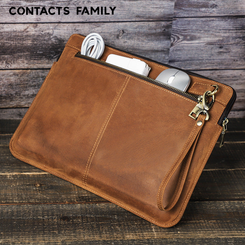 Genuine Cowhide Leather Sleeve for 14-inch MacBook Pro
