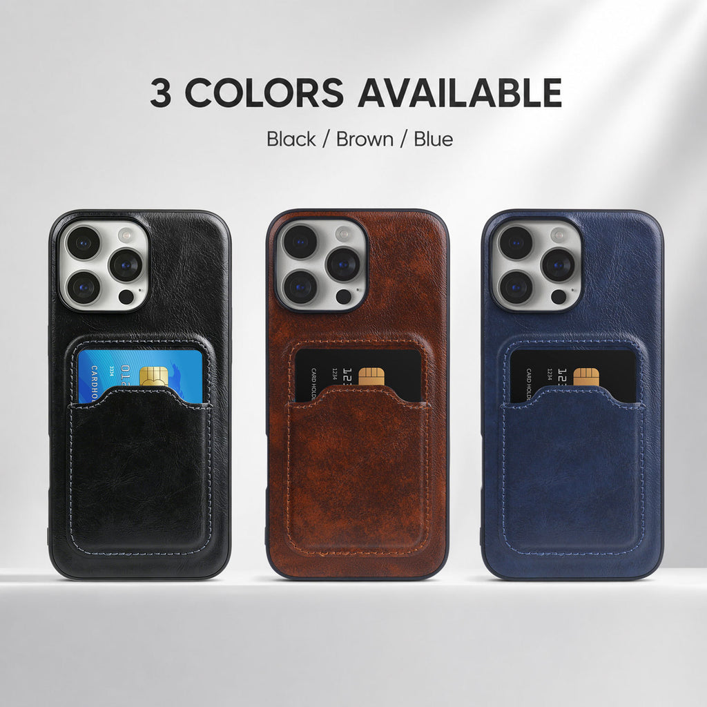 Retro PU Leather Card Holder Case for Samsung S25 & S26