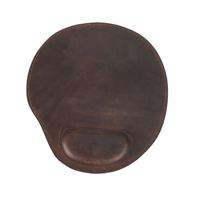 Mini Curved Leather Mouse Pad with Wrist Support