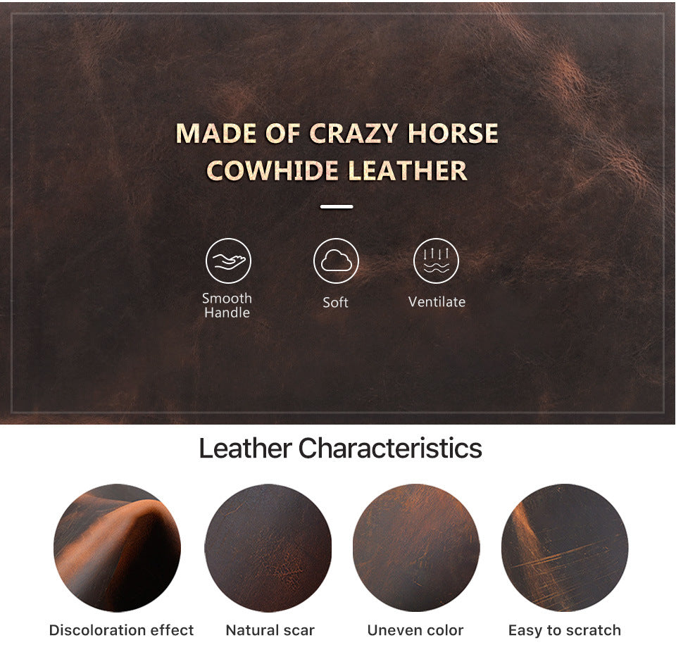 Leather Laptop Sleeve with Magnetic Closure for 13.3–14-inch MacBook