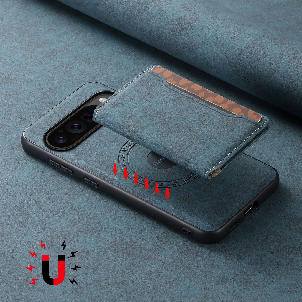 2-in-1 Detachable Magnetic Card Holder Stand Case for Google Pixel 6–10 Series