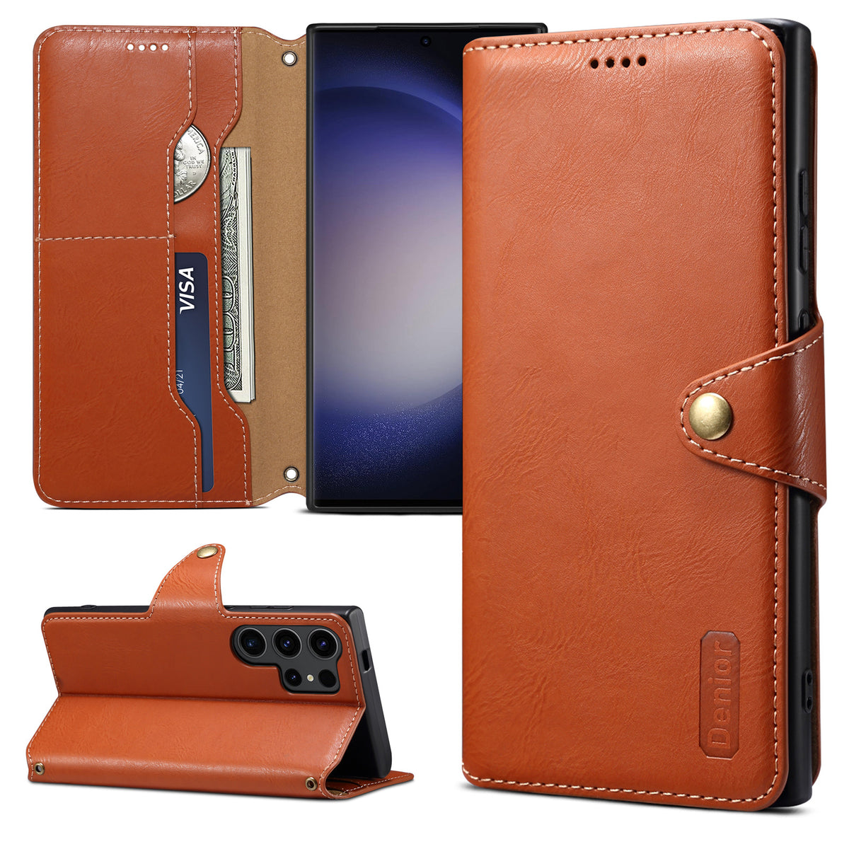 Retro PU Leather Flip Wallet Case for Samsung Galaxy S23/S24/S25/S26 & A Series