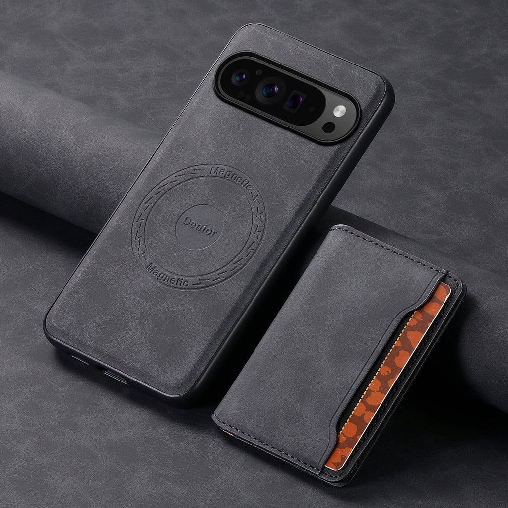 2-in-1 Detachable Magnetic Card Holder Stand Case for Google Pixel 6–10 Series