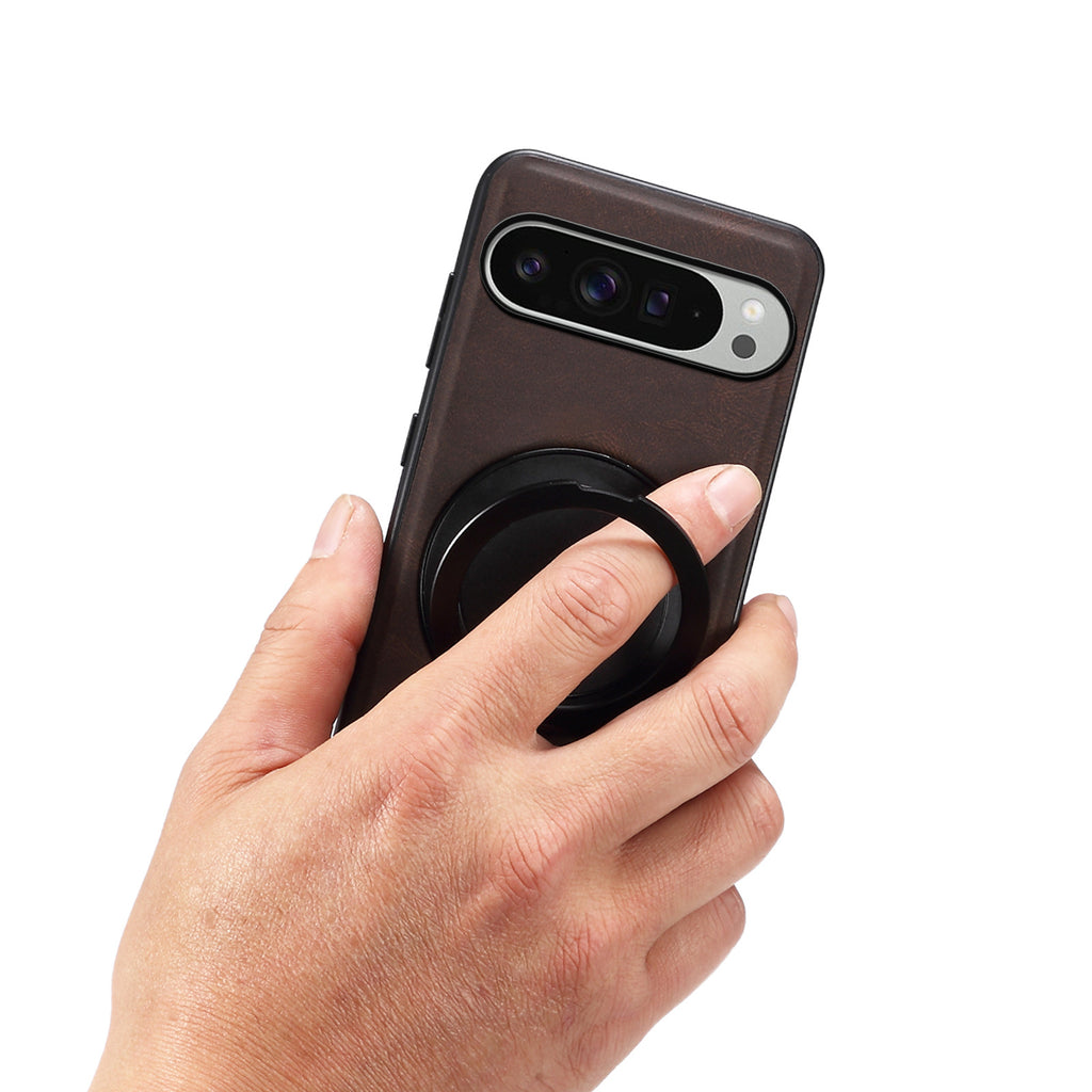 Magnetic Car Mount Case with Rotating Ring Stand for Google Pixel 7–10 Series