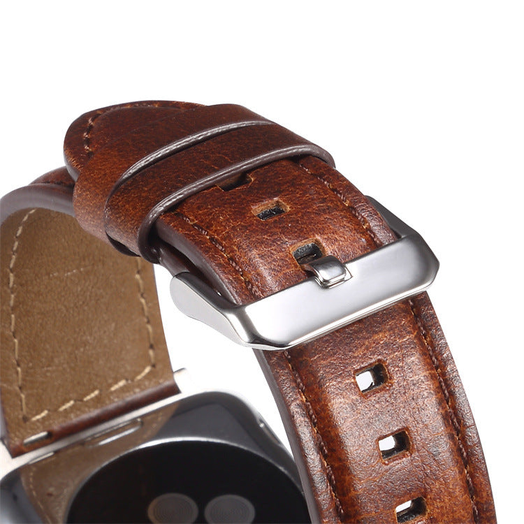 Genuine Cowhide Leather Apple Watch Band H01
