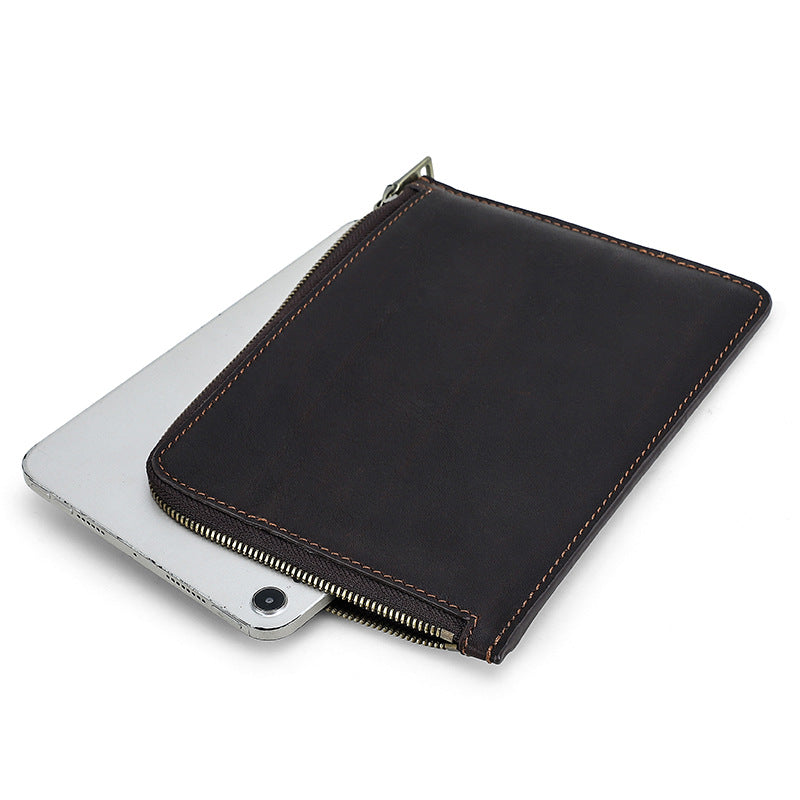 Retro Leather Zipper Sleeve with Handle for iPad mini 6 / 7