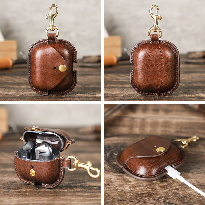 Premium Leather Protective Case for Samsung Galaxy Buds3