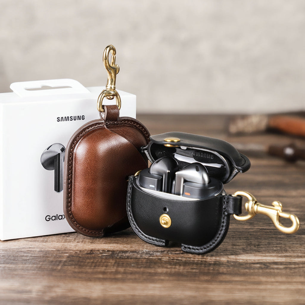 Premium Leather Protective Case for Samsung Galaxy Buds3