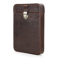 Handmade Crazy Horse Cowhide Drawer-Style Cigar Humidor with Lock – Holds 6 Cigars