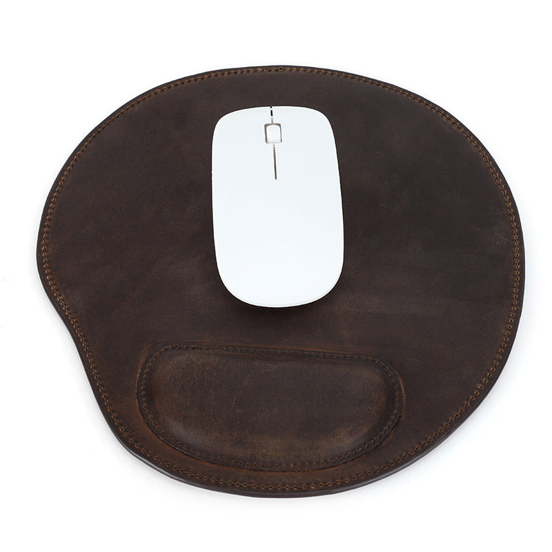 Mini Curved Leather Mouse Pad with Wrist Support