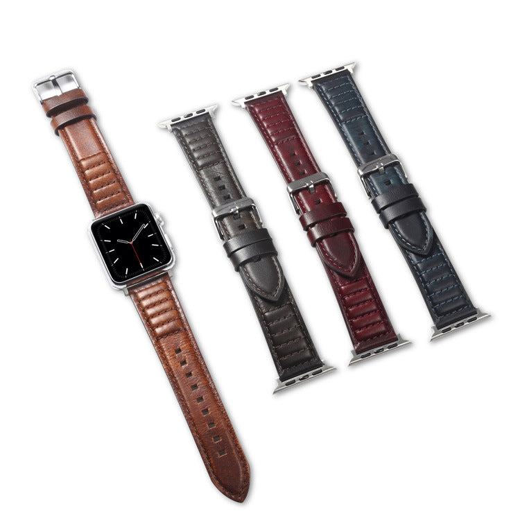 Genuine Cowhide Leather Apple Watch Band H01