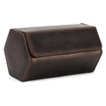 Vintage Hexagon Crazy Horse Leather Watch Case for Two Watches