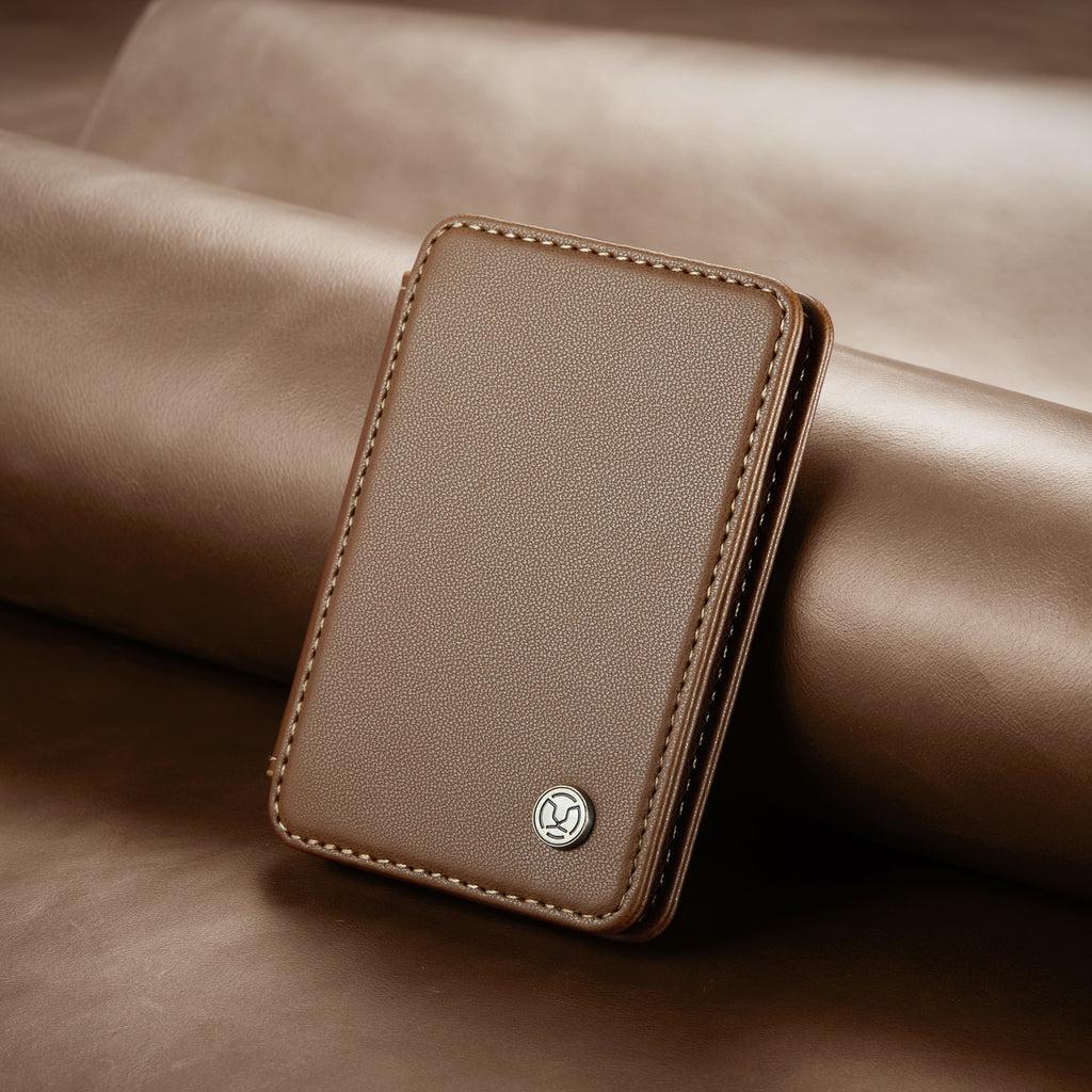 Universal RFID-Blocking MagSafe PU Leather Card Holder for iPhone & Android