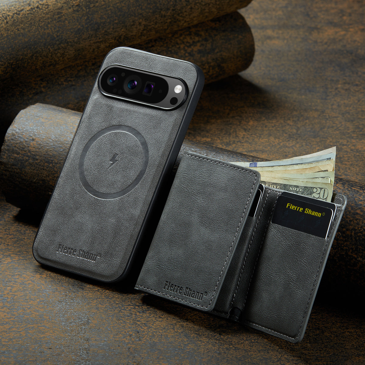 2-in-1 PU Leather Case with Detachable Tri-Fold Wallet for Google Pixel 7–11 Series