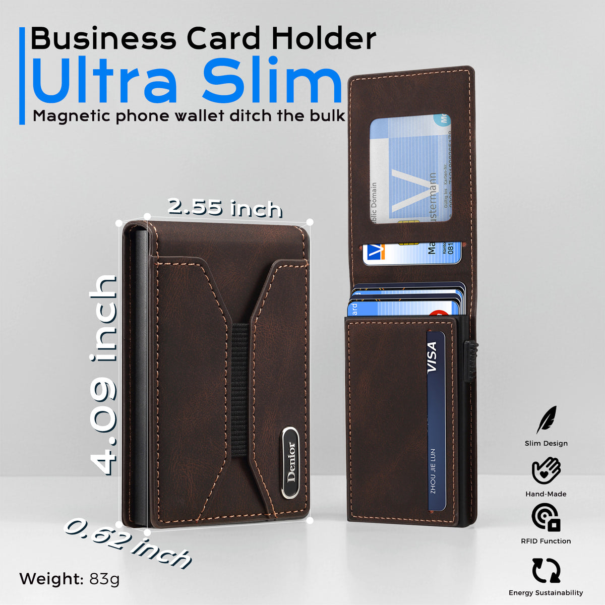 PU Leather MagSafe Wallet Case with Large Card Storage