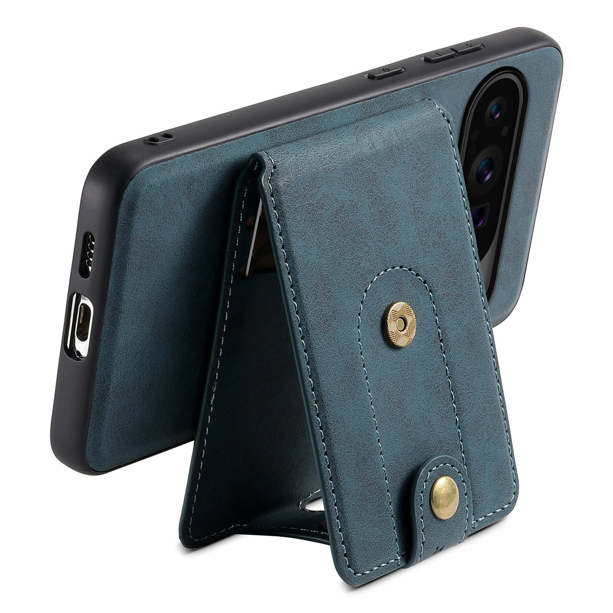 Retro Magnetic Card Holder Stand Case for Google Pixel 6-10 Pro Series