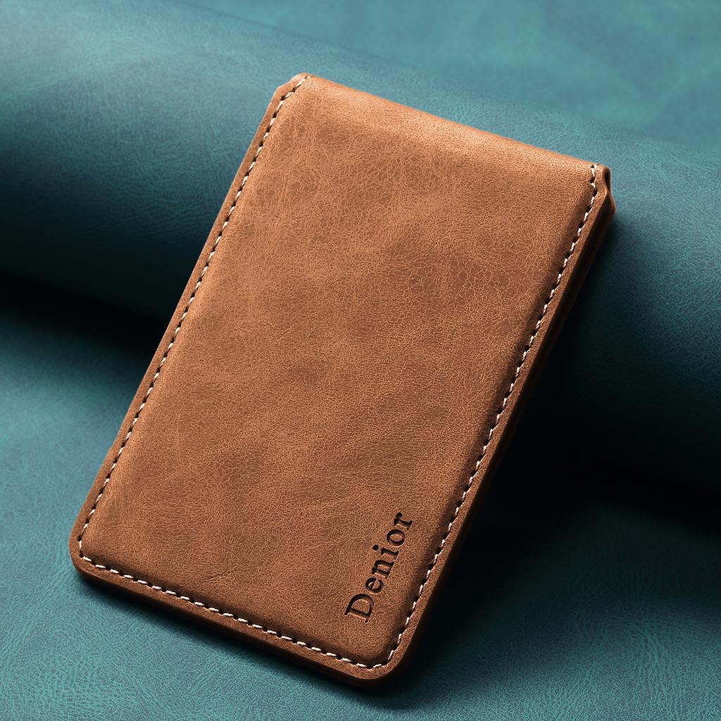 MagSafe-Compatible PU Leather Card Holder Stand for iPhone & Android